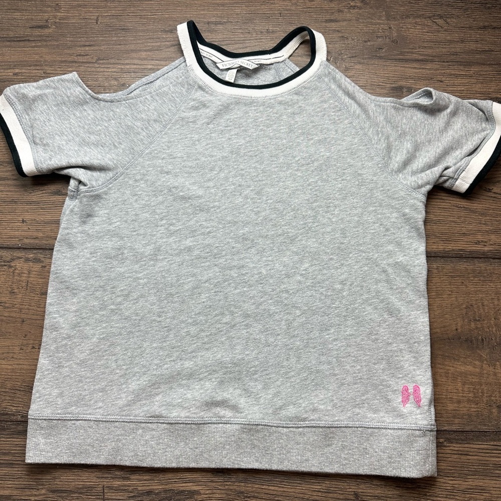 Victoria's Secret Gray and Pink Blouse